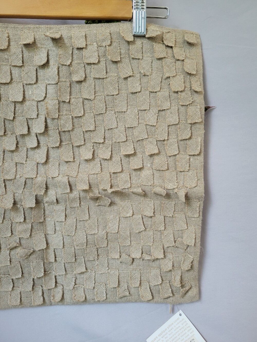 NEW West Elm Linen Textured Throw Pillow Cover Tan 16 x 16 - Picture 3 of 8
